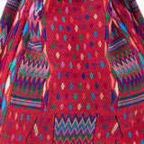 DRAWSTRING BUCKET BAG - OOAK HUIPIL - CERULEAN - NO. 19079