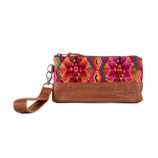 LITTLE BOSS CLUTCH - OOAK HUIPIL - CAFE - NO. 19197