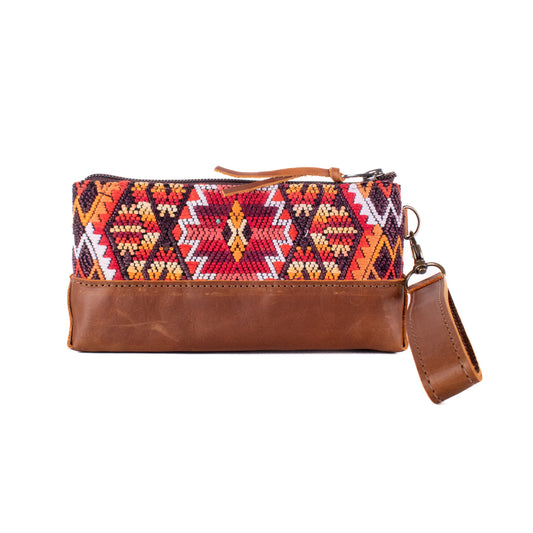 LITTLE BOSS CLUTCH - OOAK HUIPIL - CAFE - NO. 19202