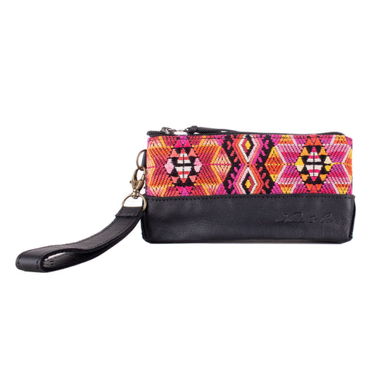 LITTLE BOSS CLUTCH - OOAK HUIPIL - BLACK - NO. 19207