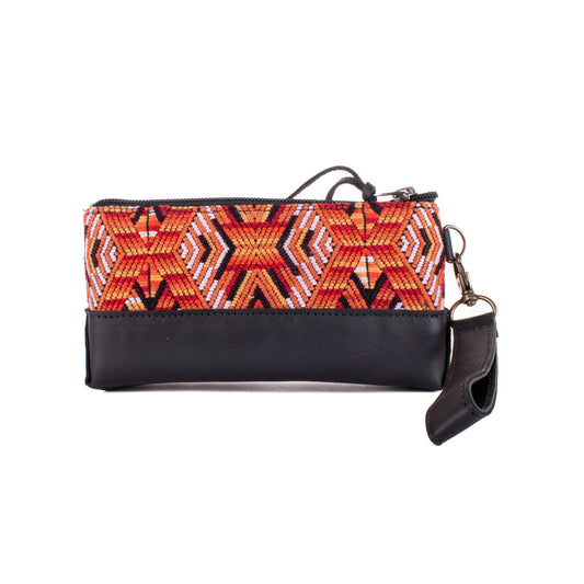 LITTLE BOSS CLUTCH - OOAK HUIPIL - BLACK - NO. 19209