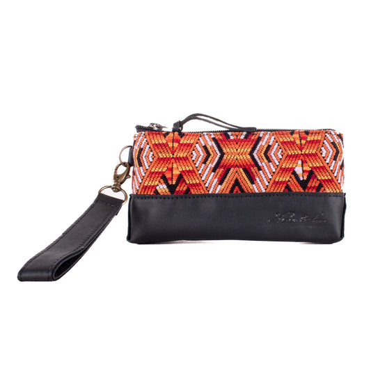 LITTLE BOSS CLUTCH - OOAK HUIPIL - BLACK - NO. 19209