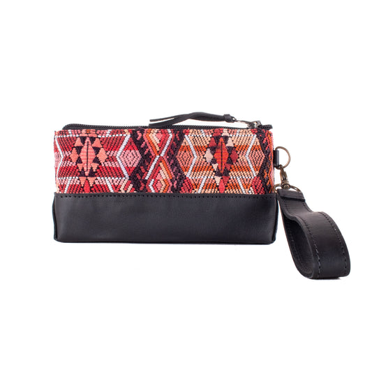 LITTLE BOSS CLUTCH - OOAK HUIPIL - BLACK - NO. 19212