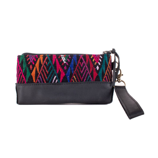 LITTLE BOSS CLUTCH - OOAK HUIPIL - BLACK - NO. 19213