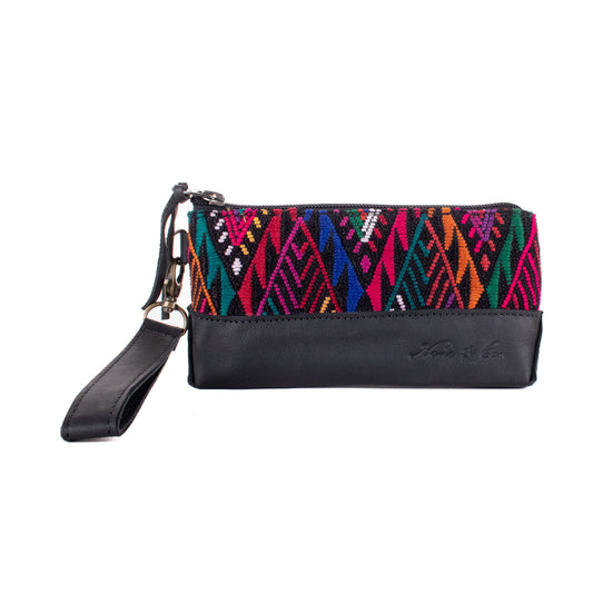 LITTLE BOSS CLUTCH - OOAK HUIPIL - BLACK - NO. 19213