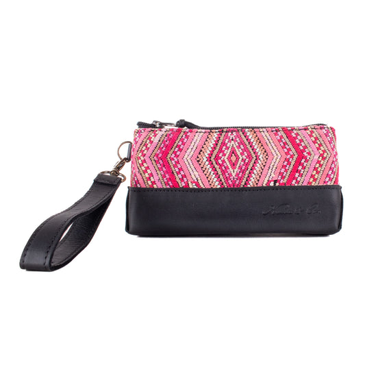 LITTLE BOSS CLUTCH - OOAK HUIPIL - BLACK - NO. 19214