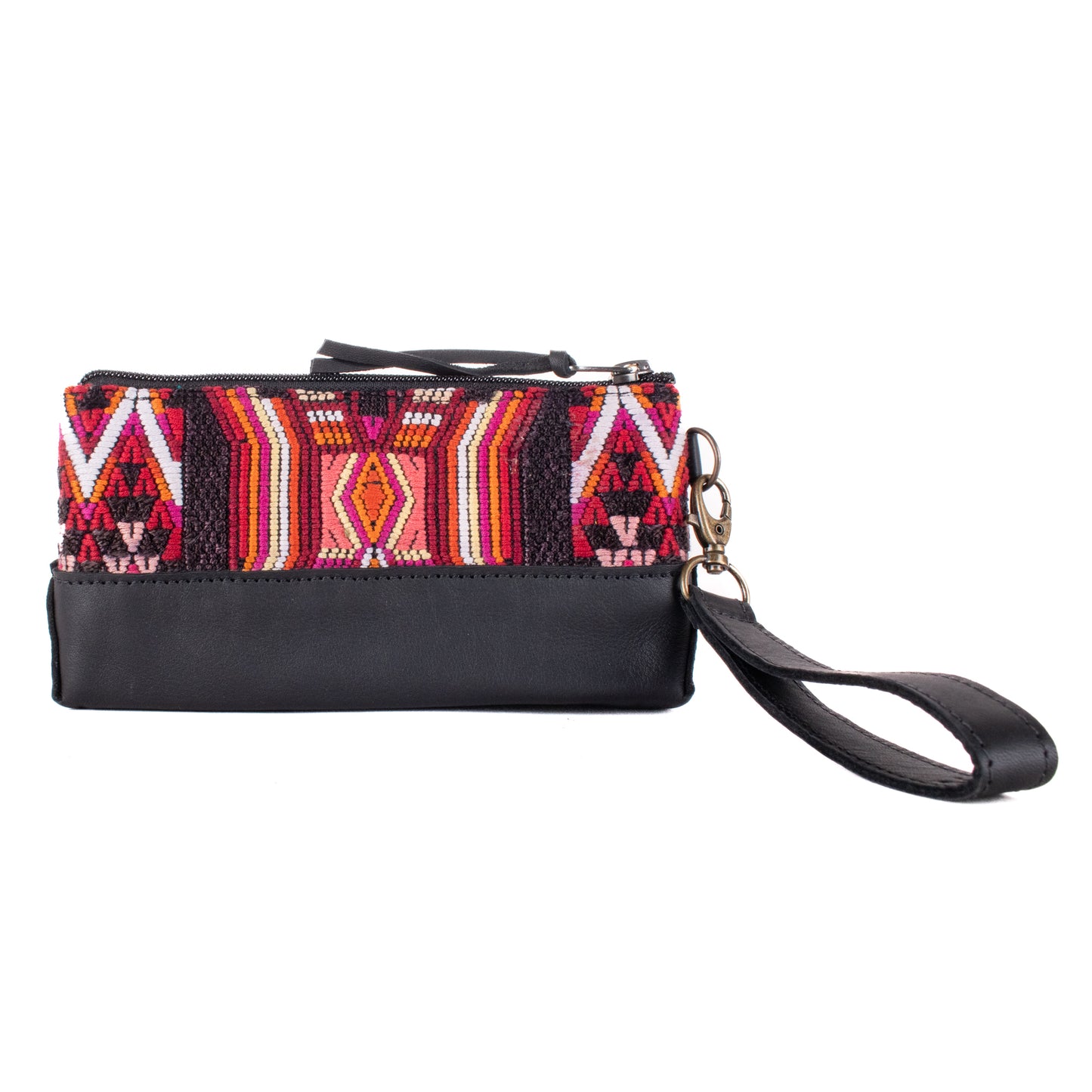 LITTLE BOSS CLUTCH - OOAK HUIPIL - BLACK - NO. 19215