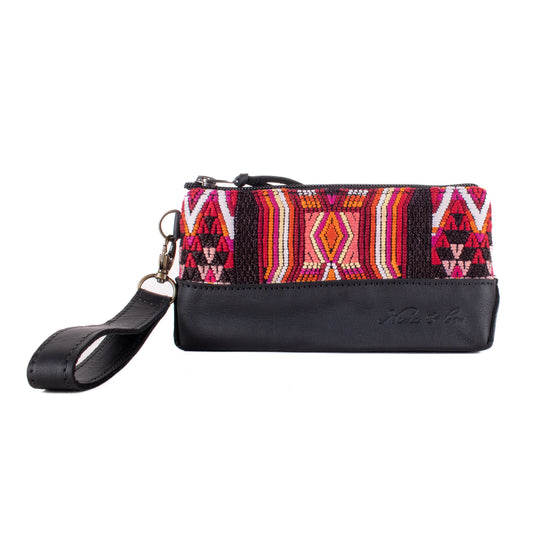 LITTLE BOSS CLUTCH - OOAK HUIPIL - BLACK - NO. 19215