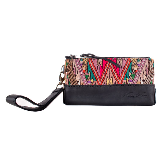 LITTLE BOSS CLUTCH - OOAK HUIPIL - BLACK - NO. 19216