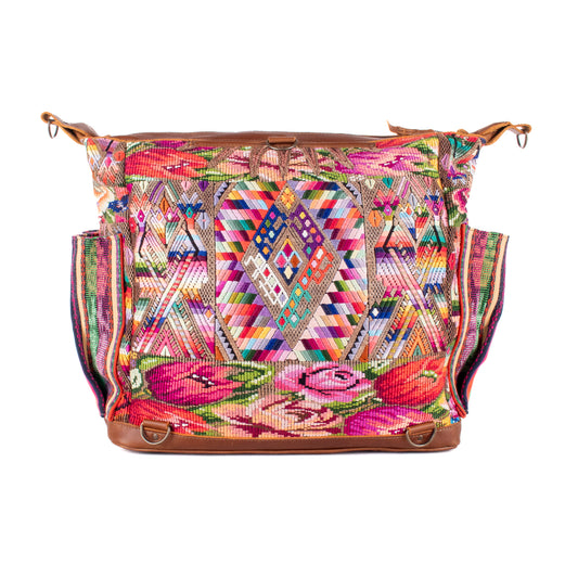 BEATRIZ CDB + DIAMANTE STRAP - OOAK HUIPIL - CAFE - NO. 19293