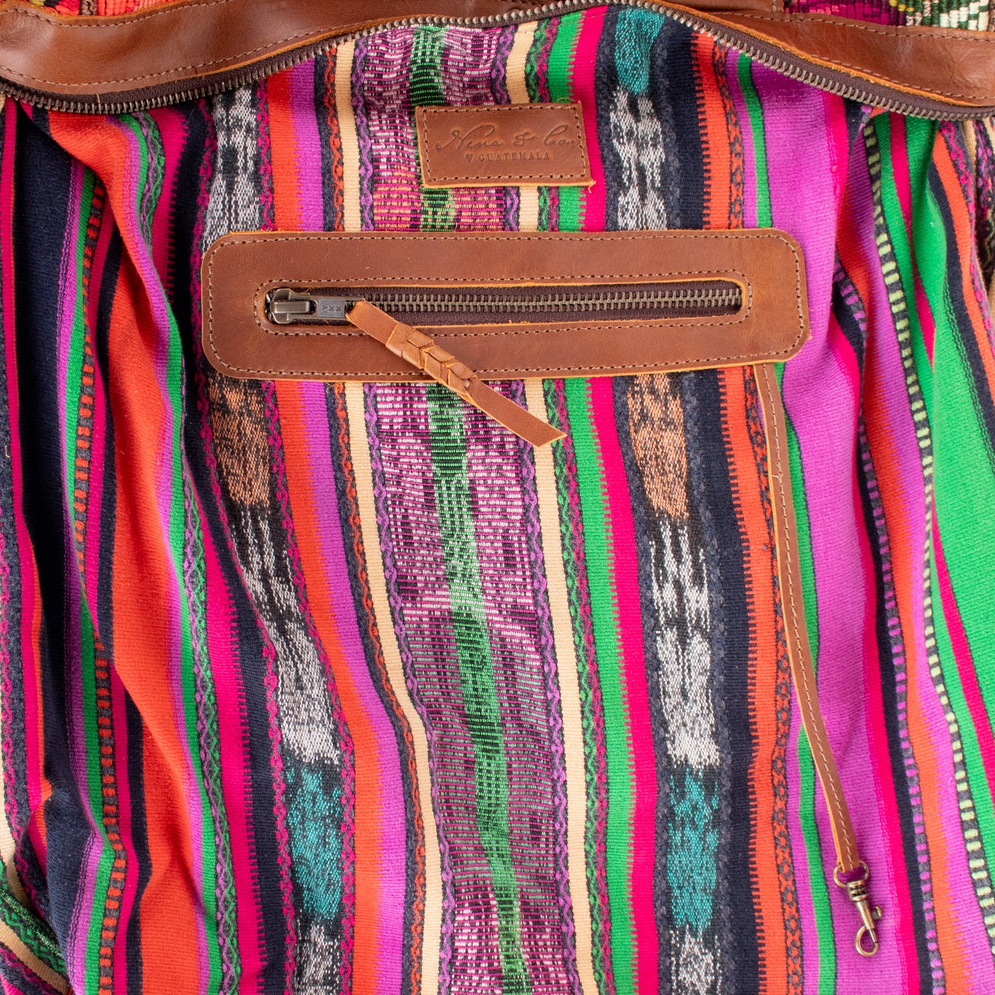 BEATRIZ CDB + DIAMANTE STRAP - OOAK HUIPIL - CAFE - NO. 19293