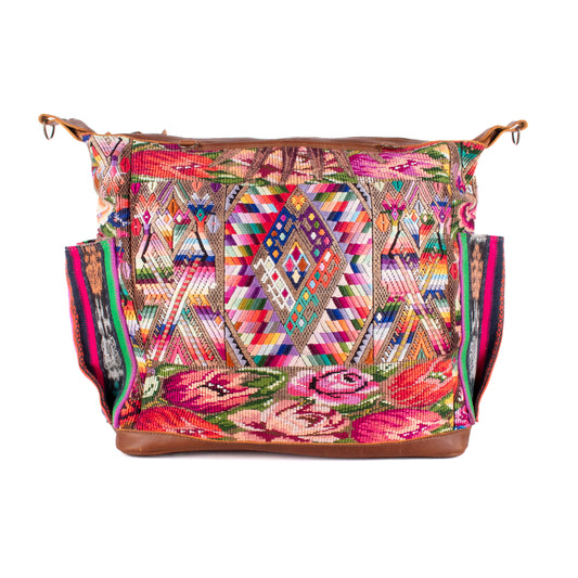 BEATRIZ CDB + DIAMANTE STRAP - OOAK HUIPIL - CAFE - NO. 19293