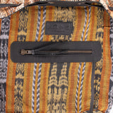 DRAWSTRING BUCKET BAG - OOAK HUIPIL - BLACK - NO. 19321