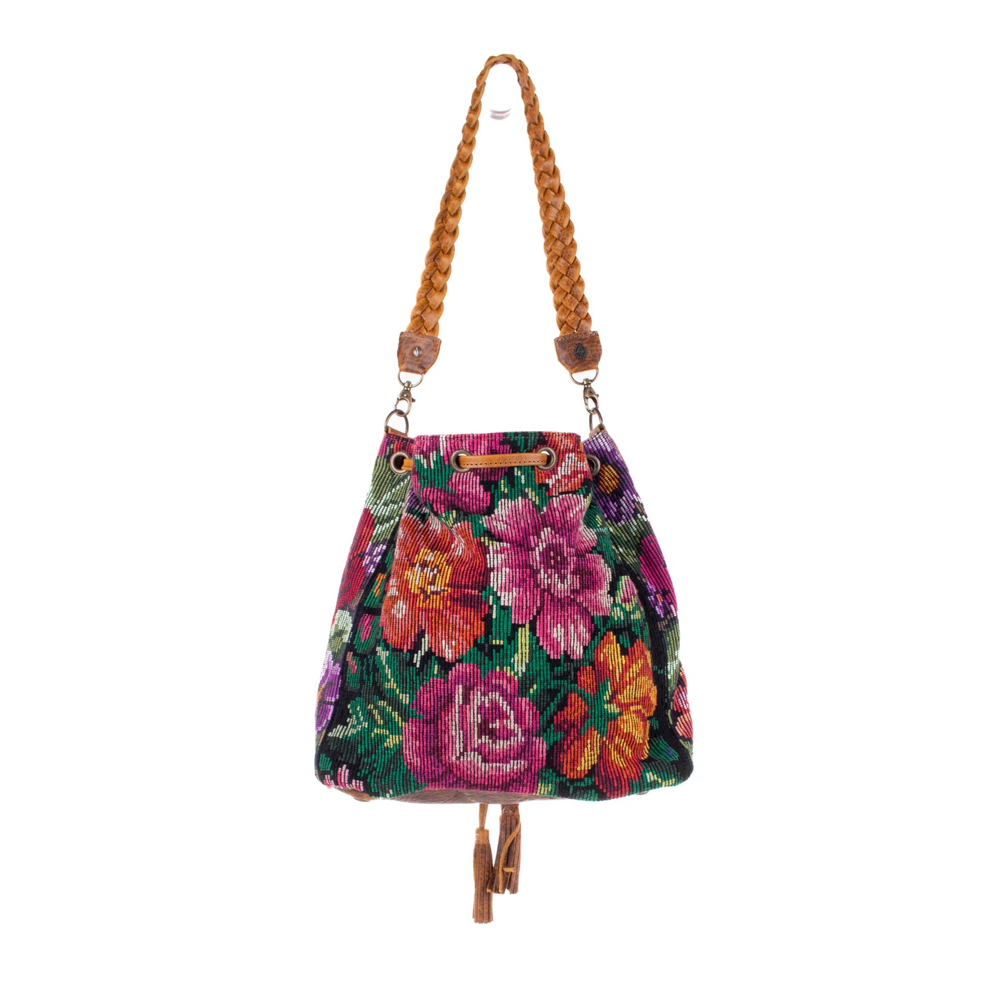 DRAWSTRING BUCKET BAG - OOAK HUIPIL - WRANGLER - NO. 19324