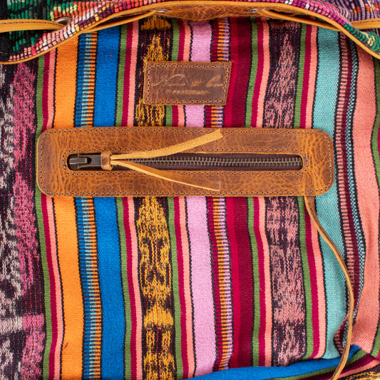 DRAWSTRING BUCKET BAG - OOAK HUIPIL - WRANGLER - NO. 19324