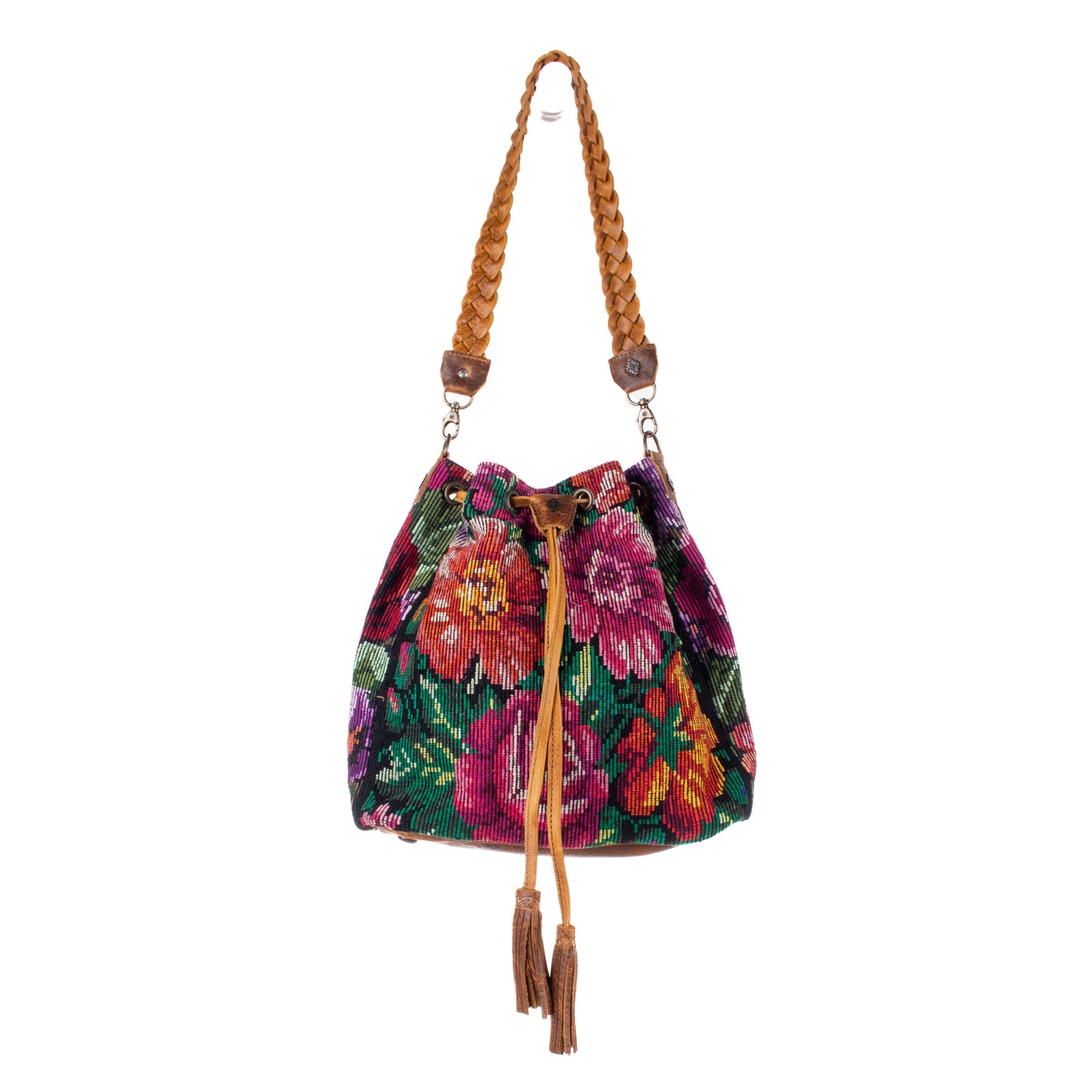 DRAWSTRING BUCKET BAG - OOAK HUIPIL - WRANGLER - NO. 19324