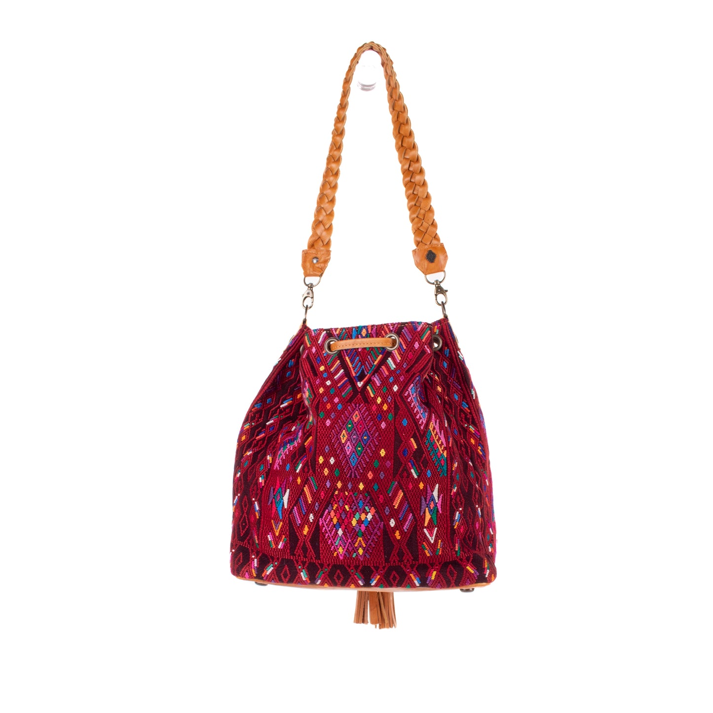 DRAWSTRING BUCKET BAG - OOAK HUIPIL - DUNA AMARILLA - NO. 19326