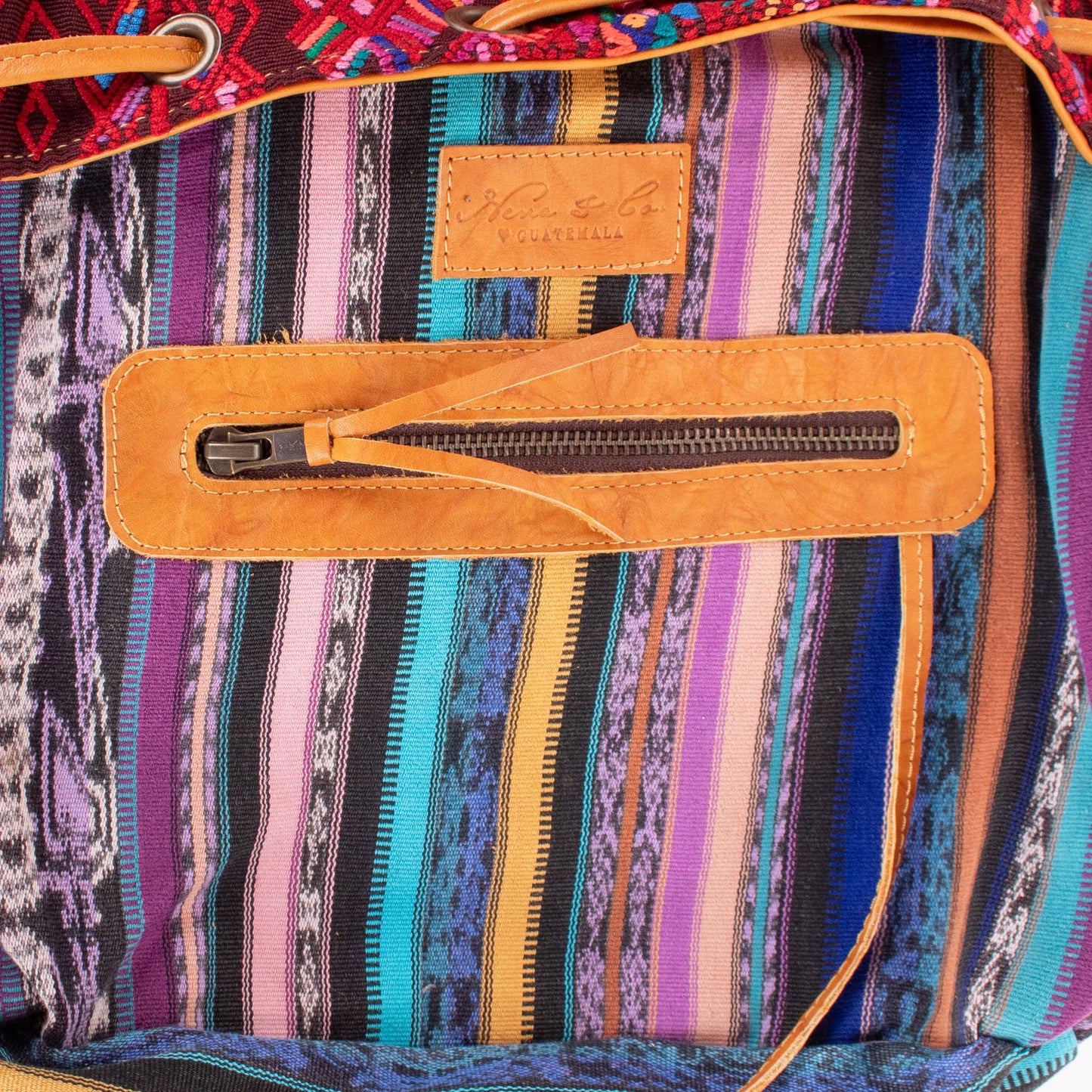 DRAWSTRING BUCKET BAG - OOAK HUIPIL - DUNA AMARILLA - NO. 19326