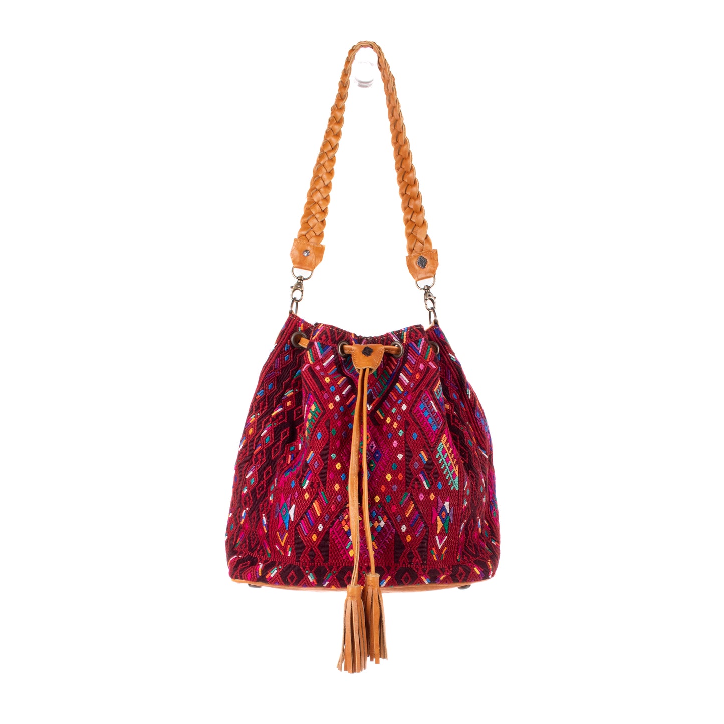 DRAWSTRING BUCKET BAG - OOAK HUIPIL - DUNA AMARILLA - NO. 19326