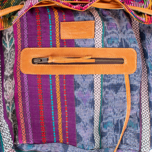 DRAWSTRING BUCKET BAG - OOAK HUIPIL - DUNA AMARILLA - NO. 19330