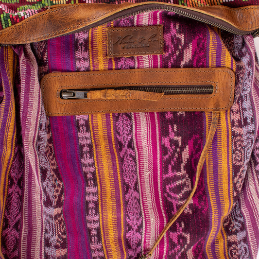 BEATRIZ MCDB + DIAMANTE STRAP - OOAK HUIPIL - CAFE - 19354