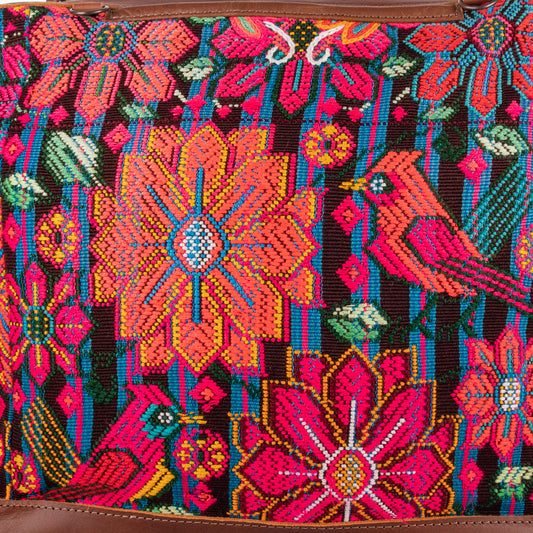 BEATRIZ MCDB + DIAMANTE STRAP - OOAK HUIPIL - CAFE - 19355