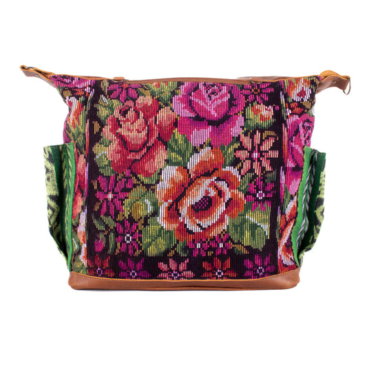 BEATRIZ CDB + DIAMANTE STRAP - OOAK HUIPIL - CAFE - NO. 19364