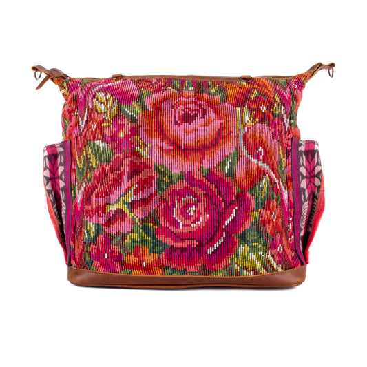 BEATRIZ CDB + DIAMANTE STRAP - OOAK HUIPIL - CAFE - NO. 19365