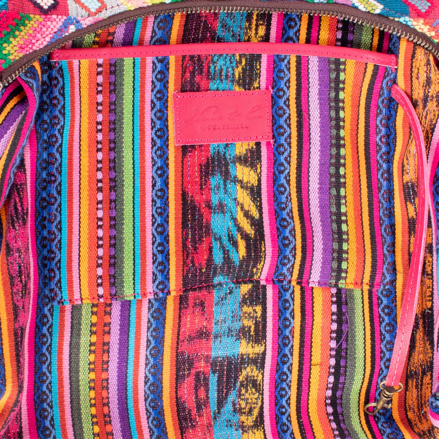 SMALL PENELOPE BAG - H&S WHEAT - RASPBERRY - NO. 19375