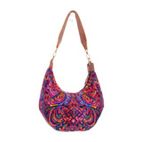 BOHO SADDLE BAG - OOAK HUIPIL - CAFE - NO. 19387