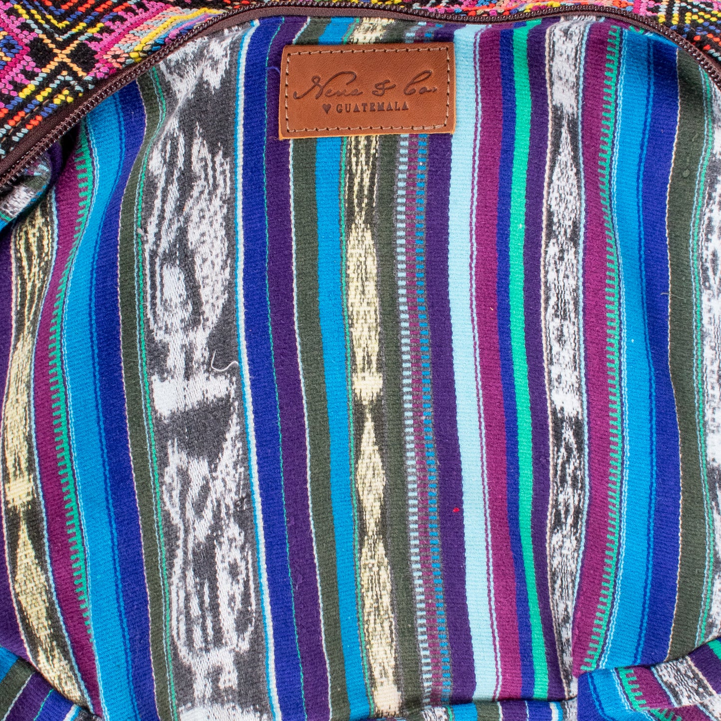 BOHO SADDLE BAG - OOAK HUIPIL - CAFE - NO. 19389