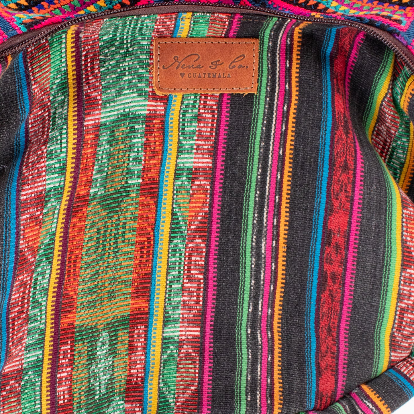 BOHO SADDLE BAG - OOAK HUIPIL - CAFE - NO. 19390