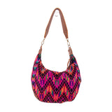 BOHO SADDLE BAG - OOAK HUIPIL - CAFE - NO. 19394