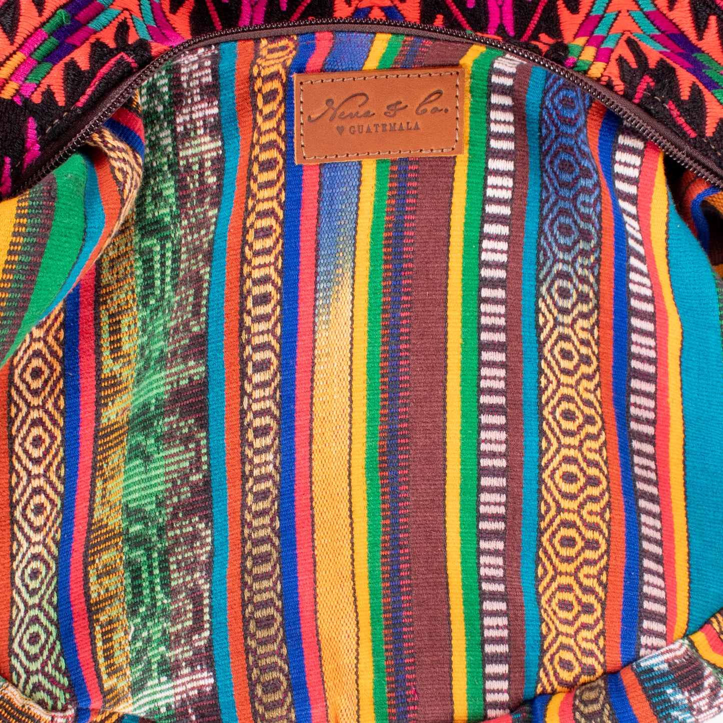 BOHO SADDLE BAG - OOAK HUIPIL - CAFE - NO. 19394