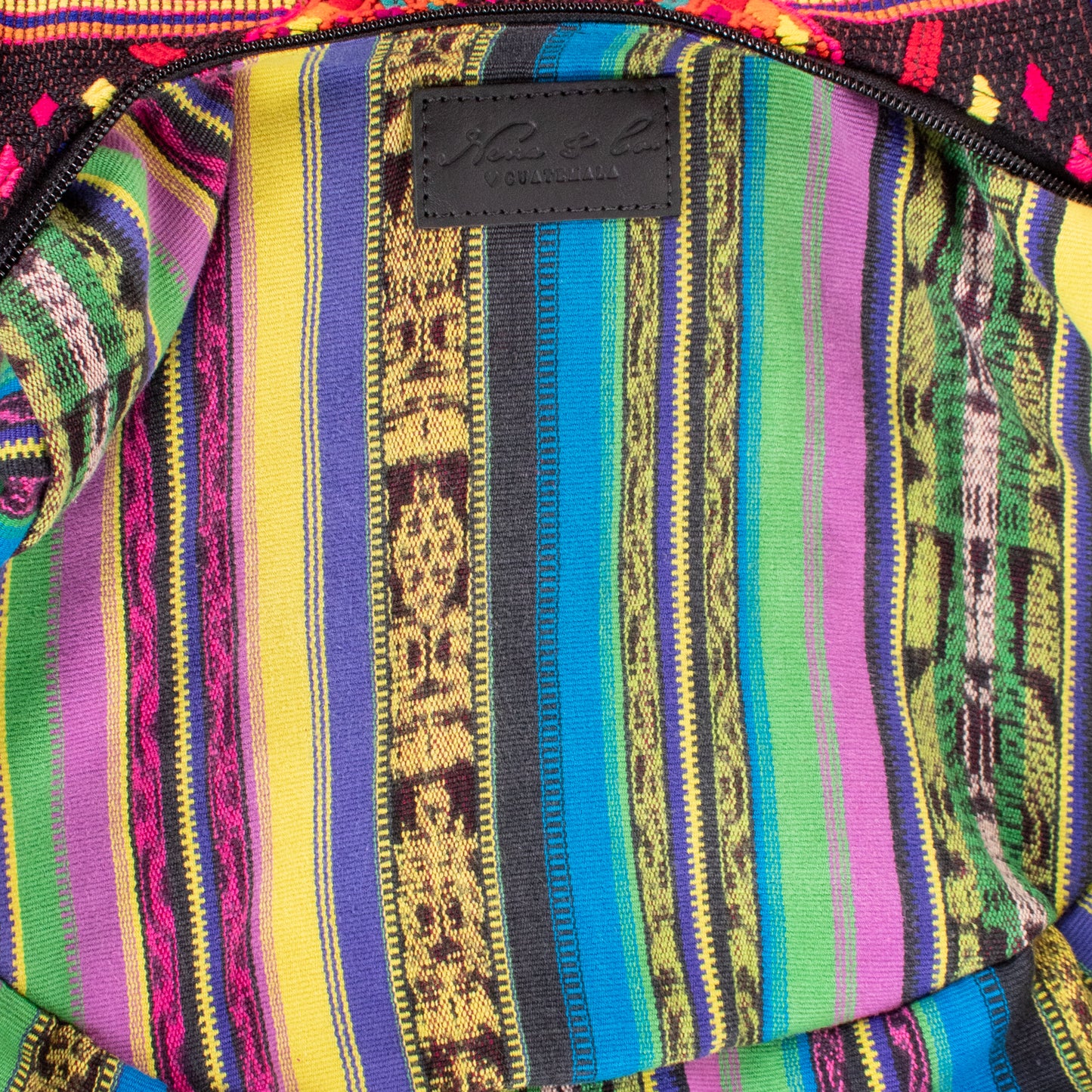 BOHO SADDLE BAG - OOAK HUIPIL - BLACK - NO. 19398