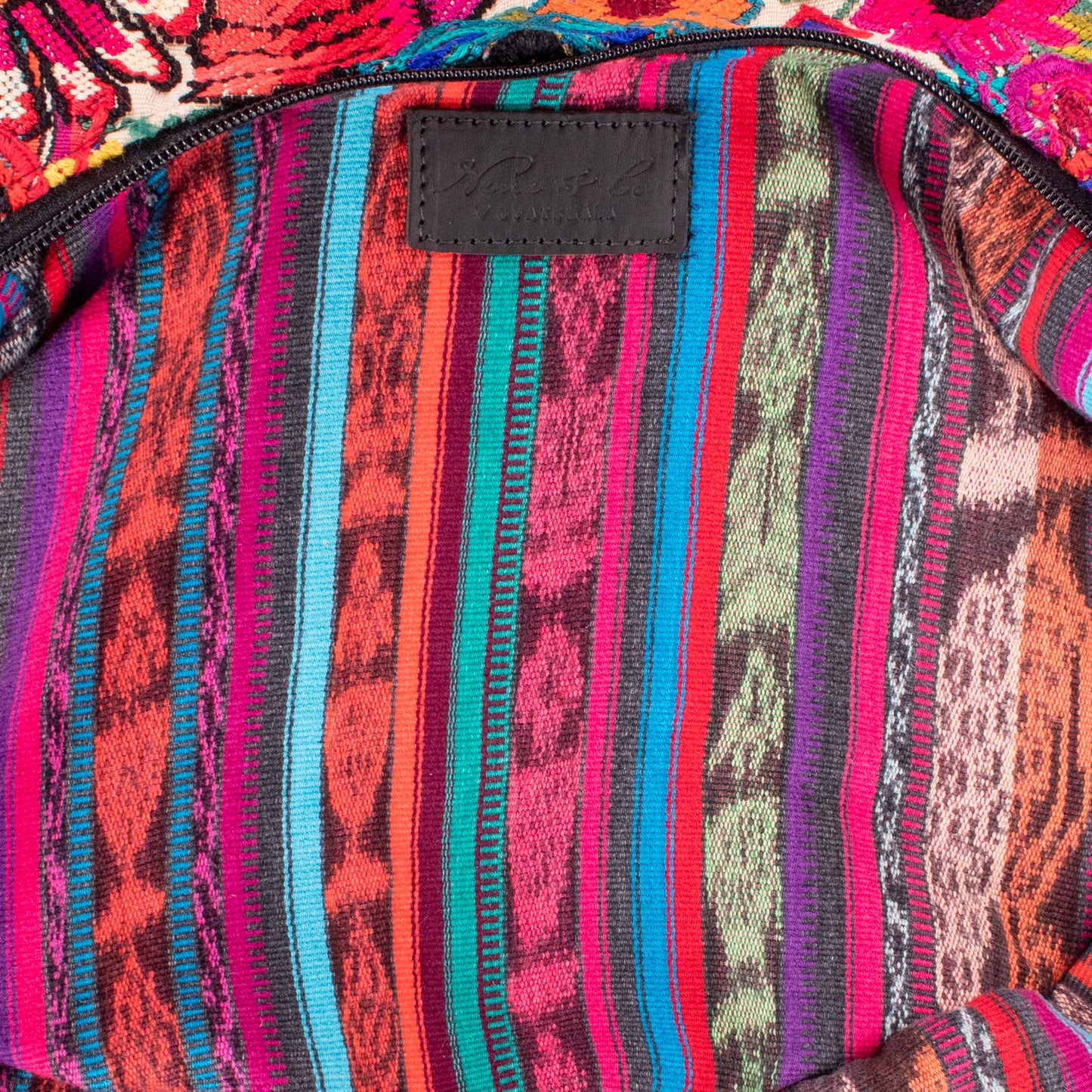 BOHO SADDLE BAG - OOAK HUIPIL - BLACK - NO. 19399