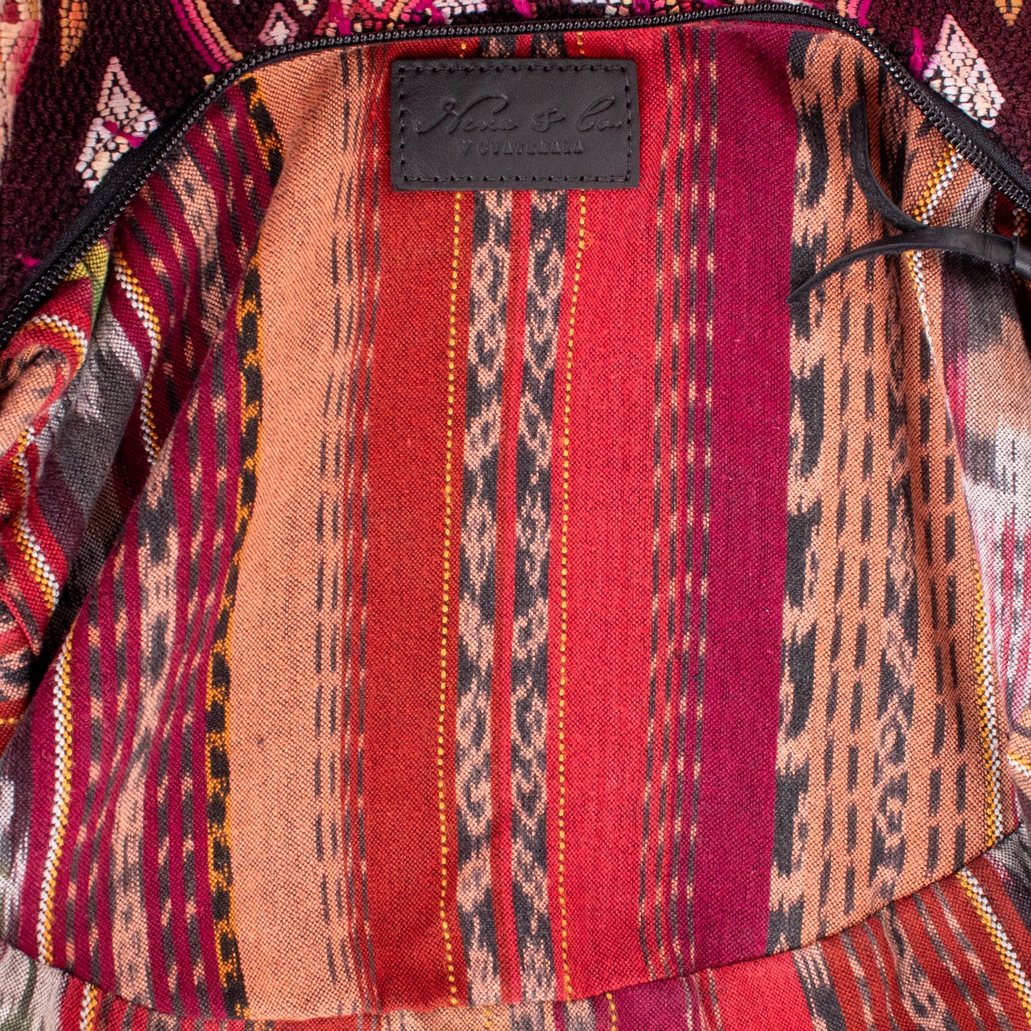 BOHO SADDLE BAG - OOAK HUIPIL - BLACK - NO. 19400