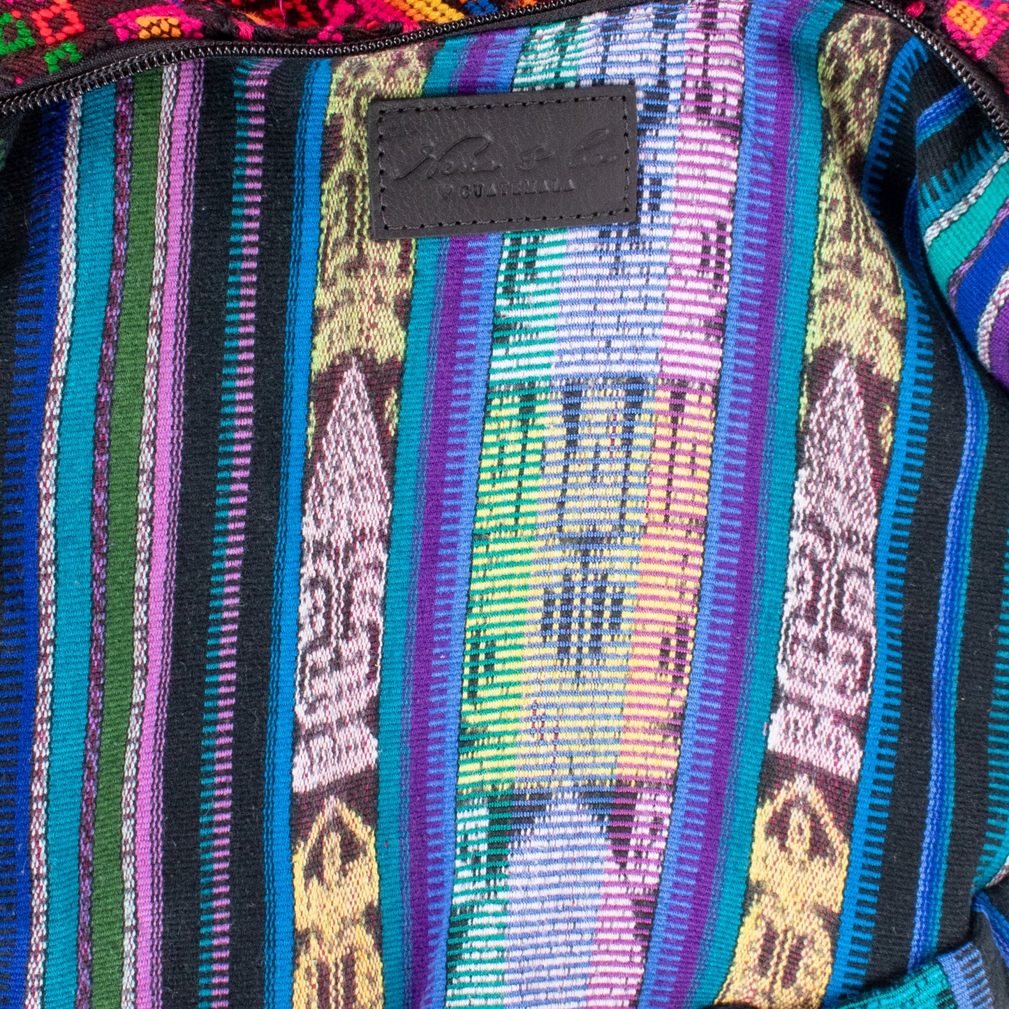 BOHO SADDLE BAG - OOAK HUIPIL - BLACK - NO. 19401