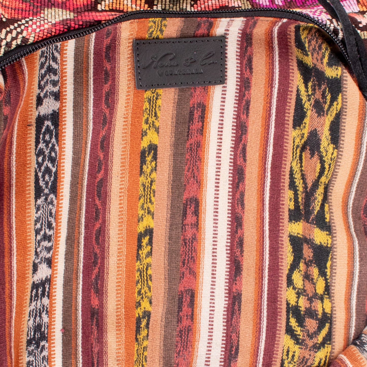 BOHO SADDLE BAG - OOAK HUIPIL - BLACK - NO. 19402
