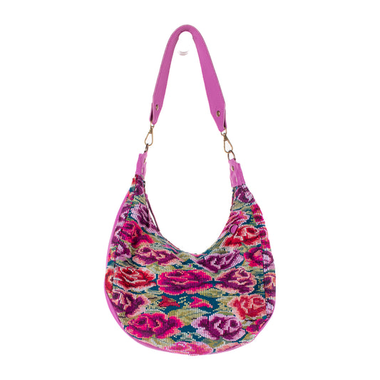 BOHO SADDLE BAG - OOAK HUIPIL - BABY RHINO - NO. 19406