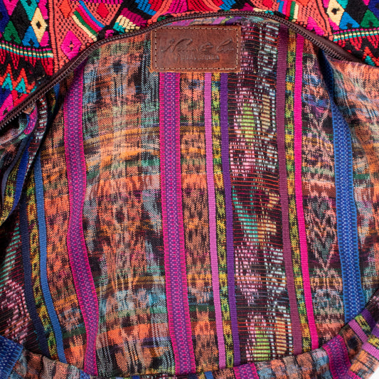 BOHO SADDLE BAG - OOAK HUIPIL - HONEY - NO. 19412