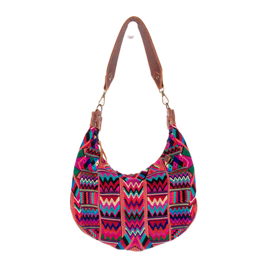 BOHO SADDLE BAG - OOAK HUIPIL - HONEY - NO. 19412