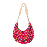 BOHO SADDLE BAG - OOAK HUIPIL - BUTTER - NO. 19413