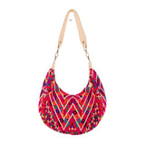 BOHO SADDLE BAG - OOAK HUIPIL - BUTTER - NO. 19413