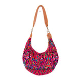 BOHO SADDLE BAG - OOAK HUIPIL - BRANDY - NO. 19414