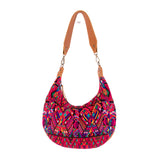 BOHO SADDLE BAG - OOAK HUIPIL - BRANDY - NO. 19414
