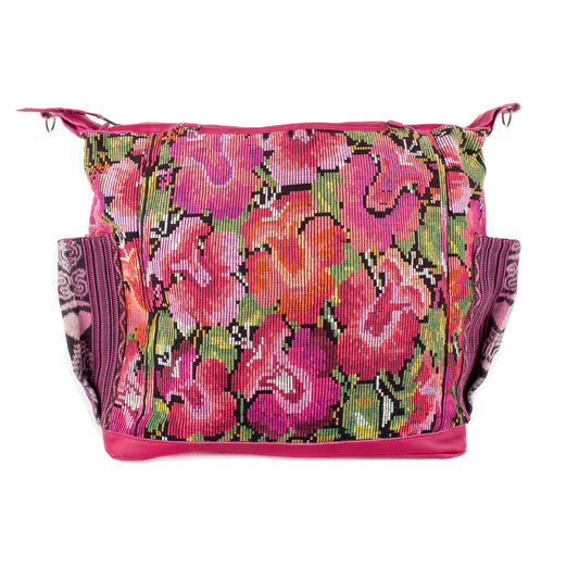 ♡ BEATRIZ CDB + DIAMANTE STRAP ♡ - OOAK HUIPIL - RASPBERRY - NO. 19427