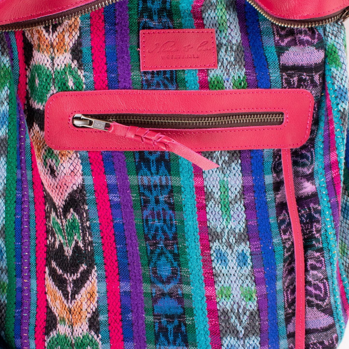 ♡ BEATRIZ MCDB + DIAMANTE STRAP ♡ - OOAK HUIPIL - RASPBERRY - 19436