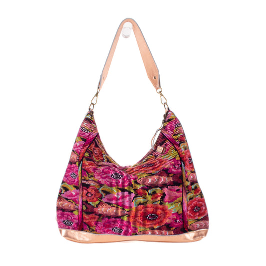♡ PENELOPE BAG ♡ - OOAK HUIPIL - ROSE GOLD METALLIC - NO. 19457