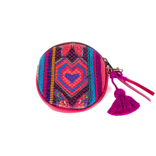 ♡ CIRCLE COIN PURSE ♡ - VINTAGE CORTE - RASPBERRY - NO. 19468